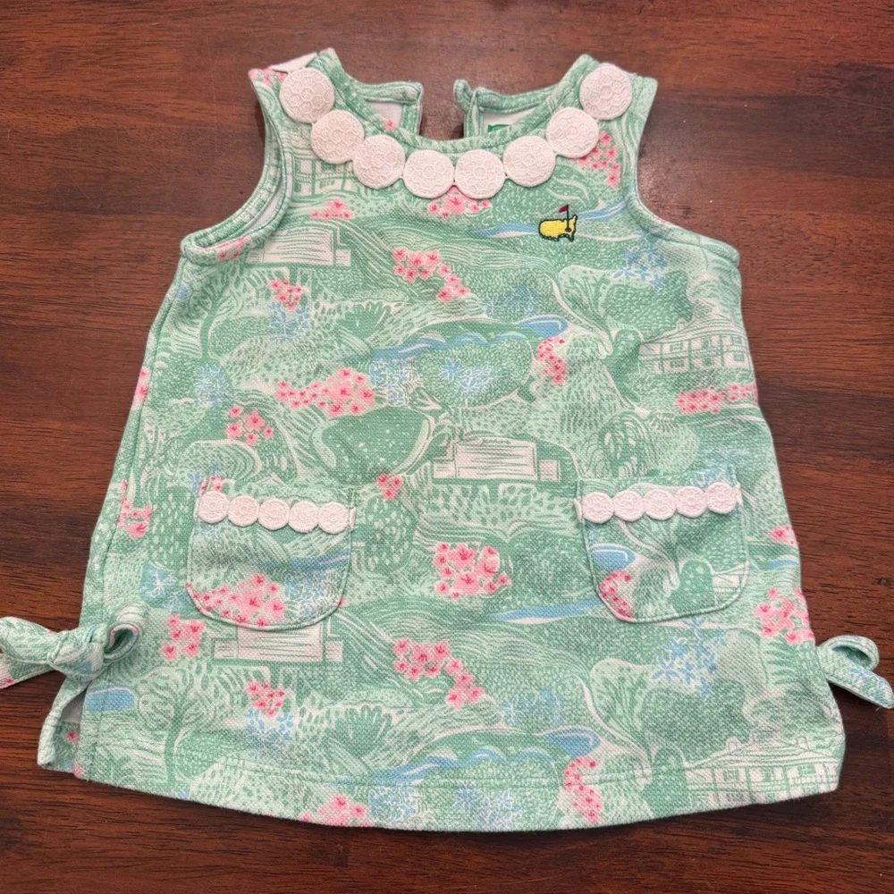 Masters Floral Green Kids Dress with Bloomers